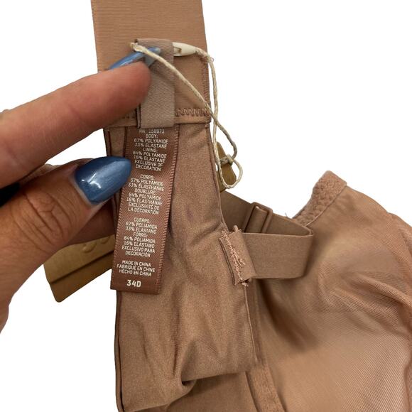 SKIMS Weightless Demi Bra Sienna Lightly Lined Smoothing Lightweight 34D NEW - Picture 9 of 9